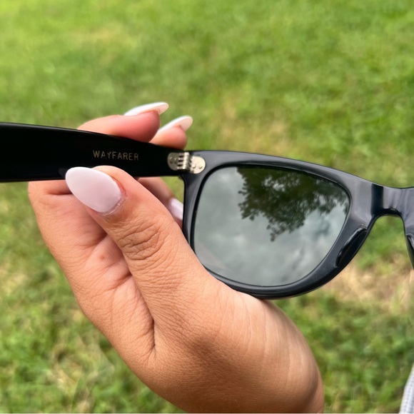 VINTAGE Ray Ban B&L 5022 Classic Wayfarer Sunglasses in Black Ebony - Picture 7 of 9